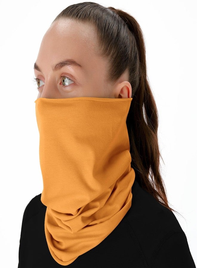 CheshKit Organic Cotton Breathable Summer Neck Gaiter for Men and Women - Face Scarf for Outdoor Activities (Apricot, Small, 2 Pack) - Image 1